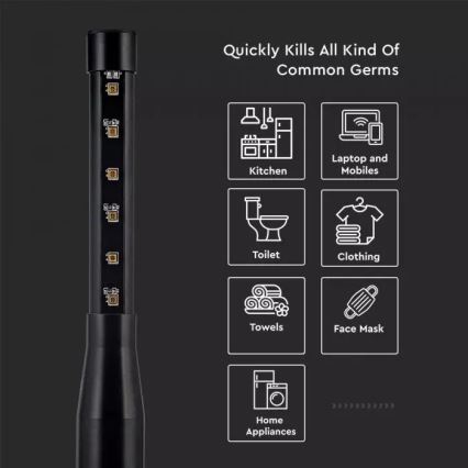 Přenosná dezinfekční germicidní lampa mini UVC/14W/230V 3000 mAh