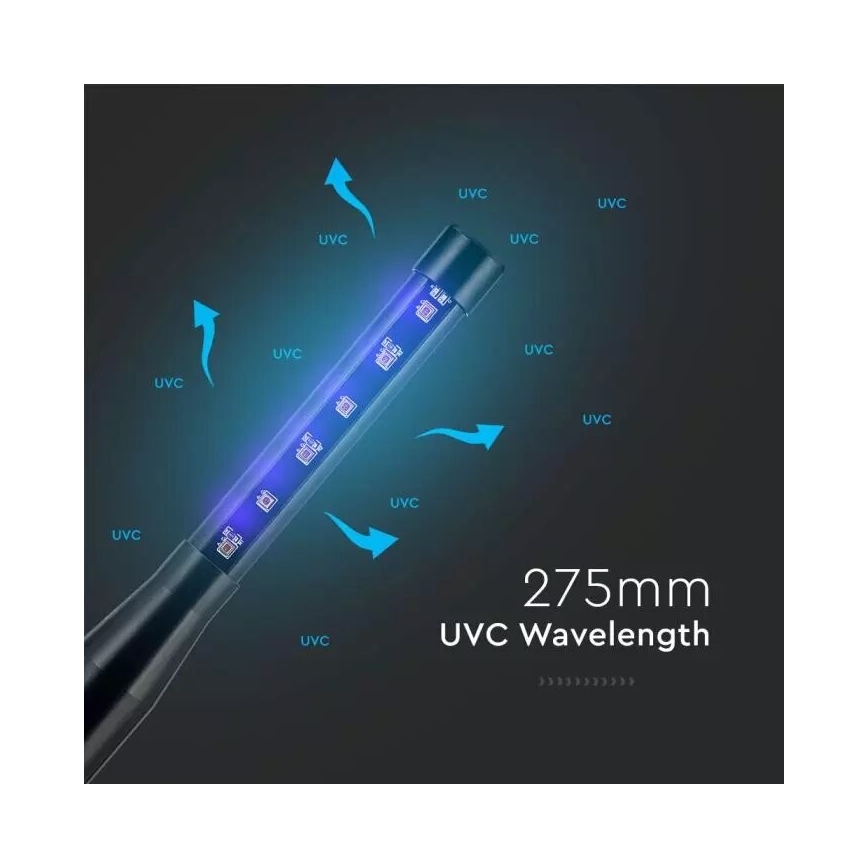 Přenosná dezinfekční germicidní lampa mini UVC/14W/230V 3000 mAh