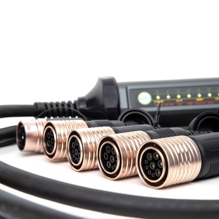 Přenosná nabíječka pro elektromobily se 4 adaptéry Type 2 32A/480V 22kW 5m IP67