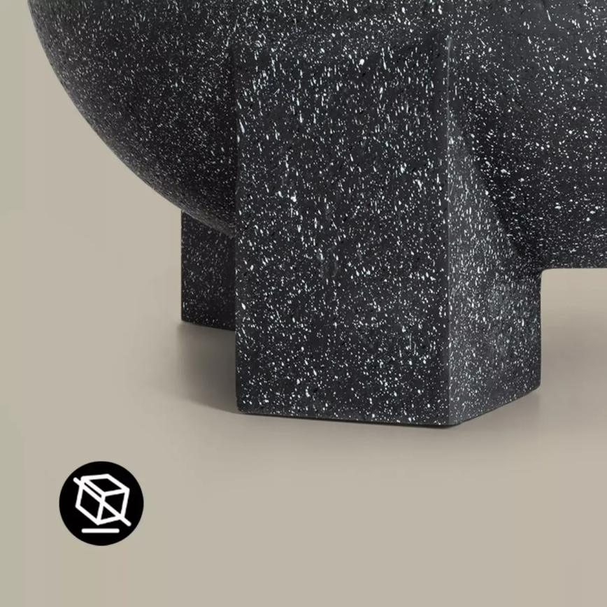 Přenosné ohniště s roštem 74x30 cm černá/tmavá žula