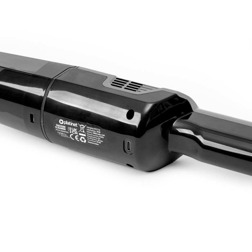 Přenosný nabíjecí vysavač do auta 75W/2800 mAh černá