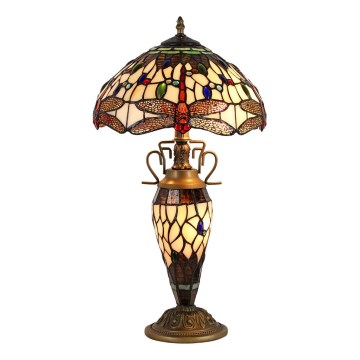Prezent 1710 - Stolní lampa TIFFANY 2xE27/60W + 1xE14/7W/230V