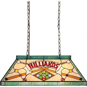 Prezent 1715 - Lustr na řetězu TIFFANY BILLIARD 3xE27/60W/230V