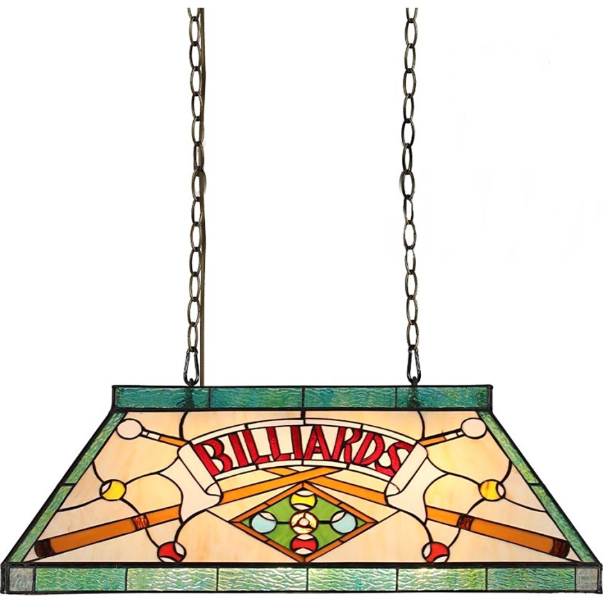 Prezent 1715 - Lustr na řetězu TIFFANY BILLIARD 3xE27/60W/230V