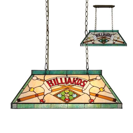 Prezent 1715 - Lustr na řetězu TIFFANY BILLIARD 3xE27/60W/230V