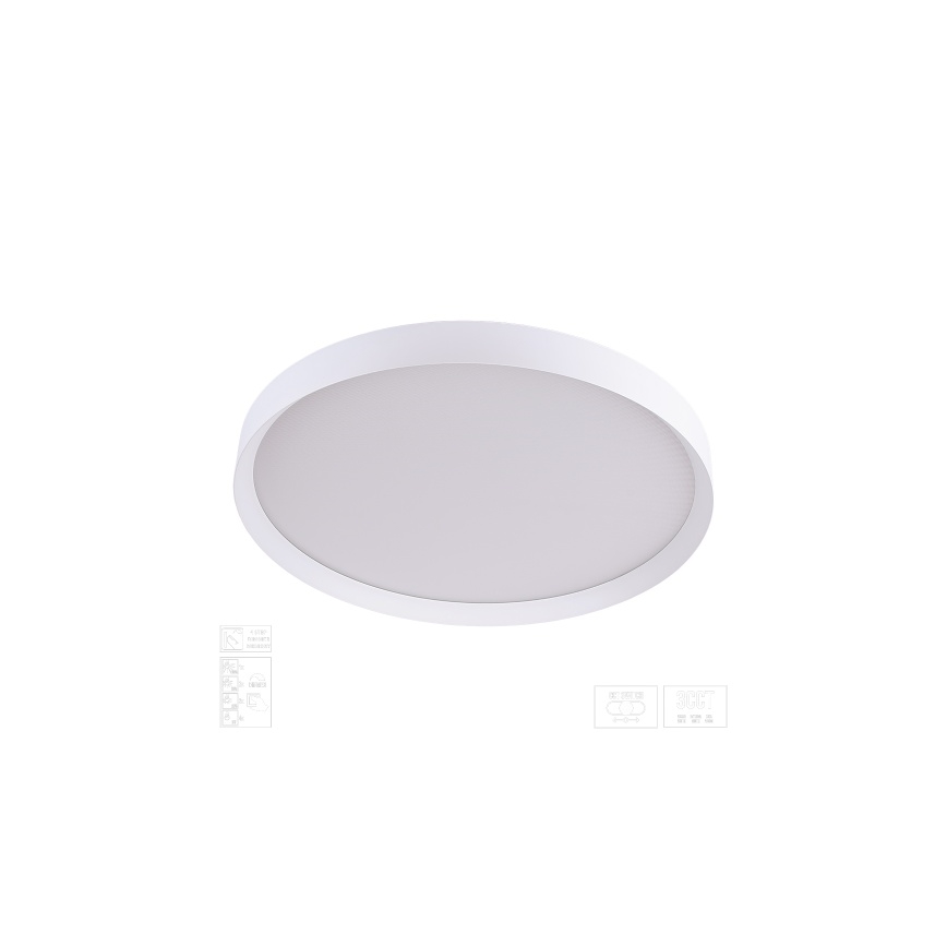 Prezent 17316 - LED Stmívatelné stropní svítidlo MAYSA LED/72W/230V 3000/4000/6000K pr. 77 cm bílá