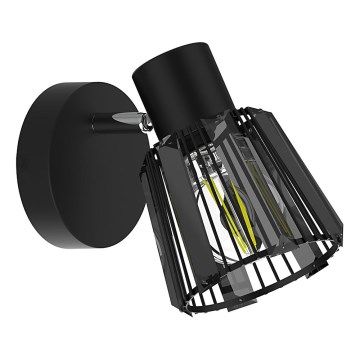 Prezent 27516 - Nástěnné bodové svítidlo PONTEO 1xE27/40W/230V černá