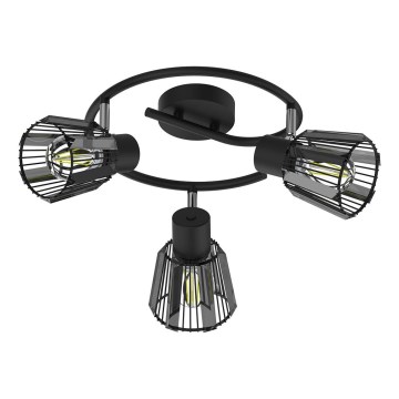 Prezent 27518 - Bodové svítidlo PONTEO 3xE27/40W/230V černá