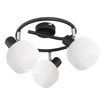 Prezent 27521 - Bodové svítidlo ARYA 3xE14/40W/230V černá/bílá
