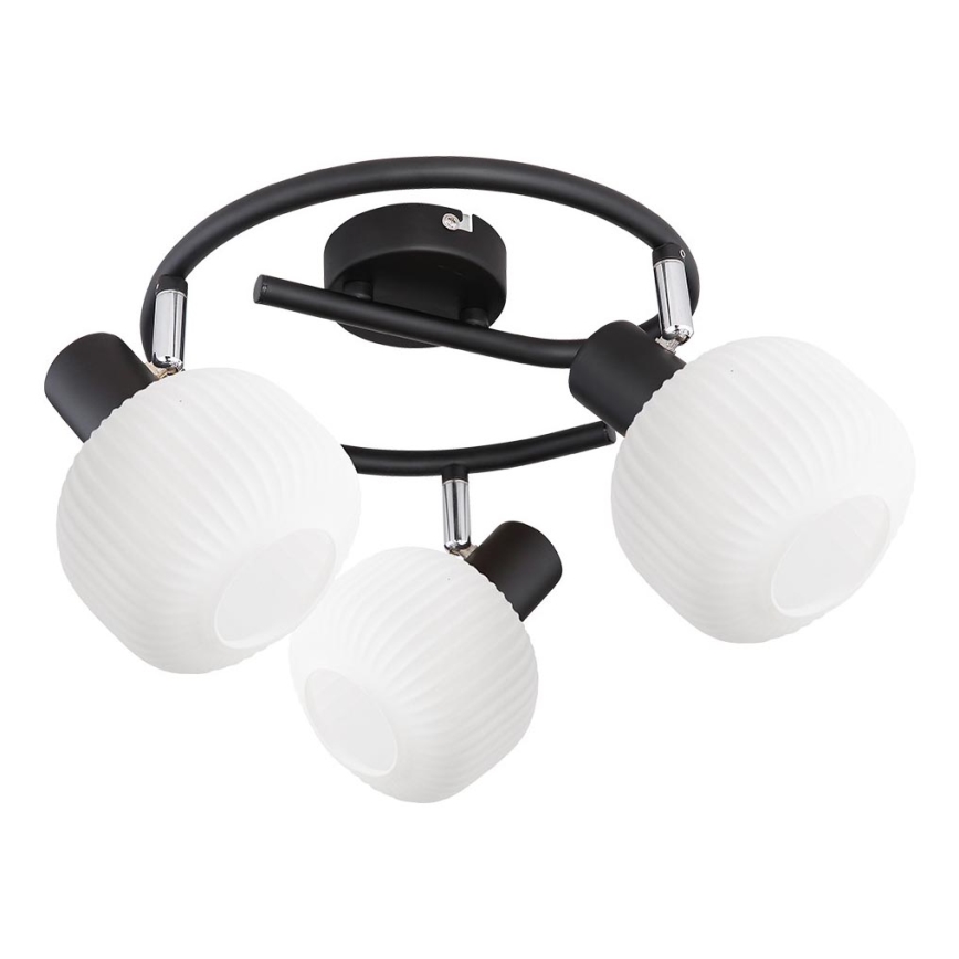 Prezent 27521 - Bodové svítidlo ARYA 3xE14/40W/230V černá/bílá