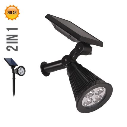 Prezent 65286 - LED Solární svítidlo 2v1 LION LED/2W/3,7V IP44 2220 mAh