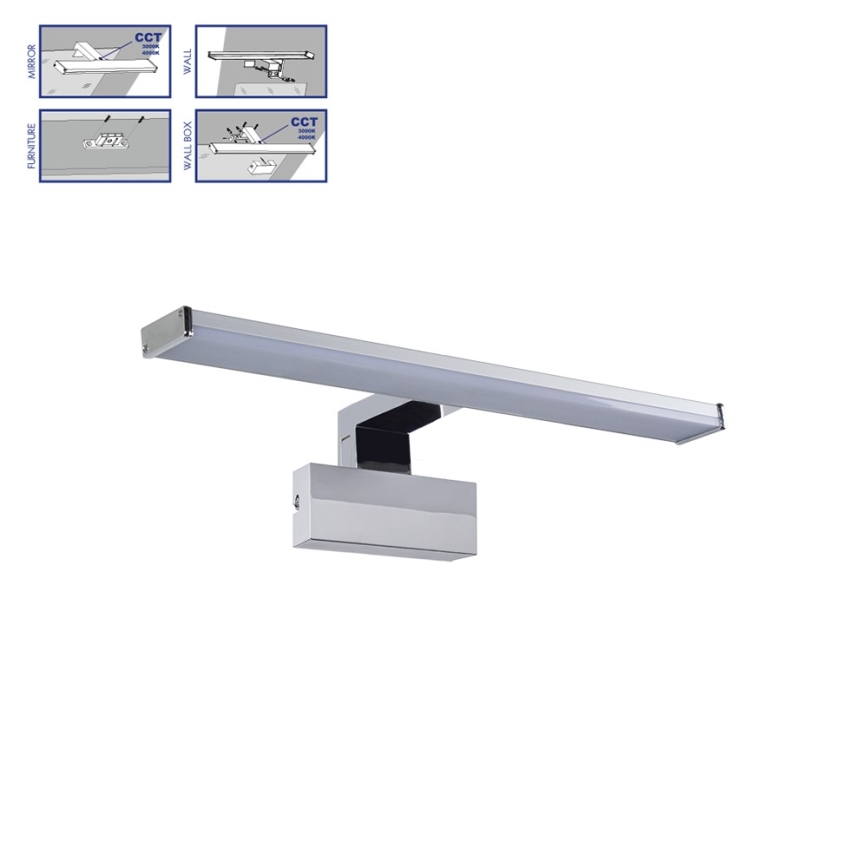 Prezent 70226  - LED Koupelnové osvětlení zrcadla TREMOLO PLUS LED/8W/230V IP44 3000/4000K 40 cm