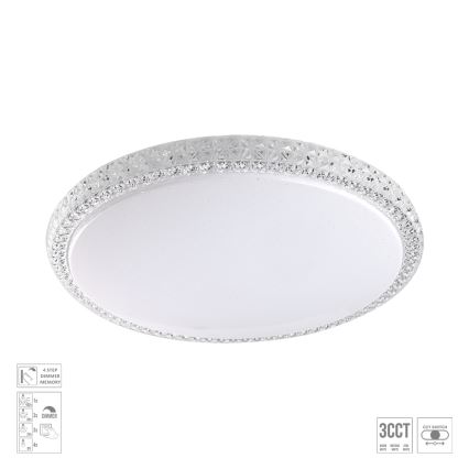 Prezent 71339 - LED Stmívatelné stropní svítidlo AMBIA LED/30W/230V 3000/4000/6500K pr. 39,5 cm čirá