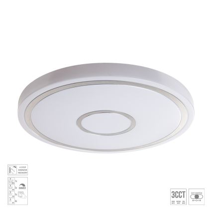 Prezent 71341 - LED Stmívatelné stropní svítidlo MOZAN LED/30W/230V 3000/4000/6500K pr. 38 cm bílá