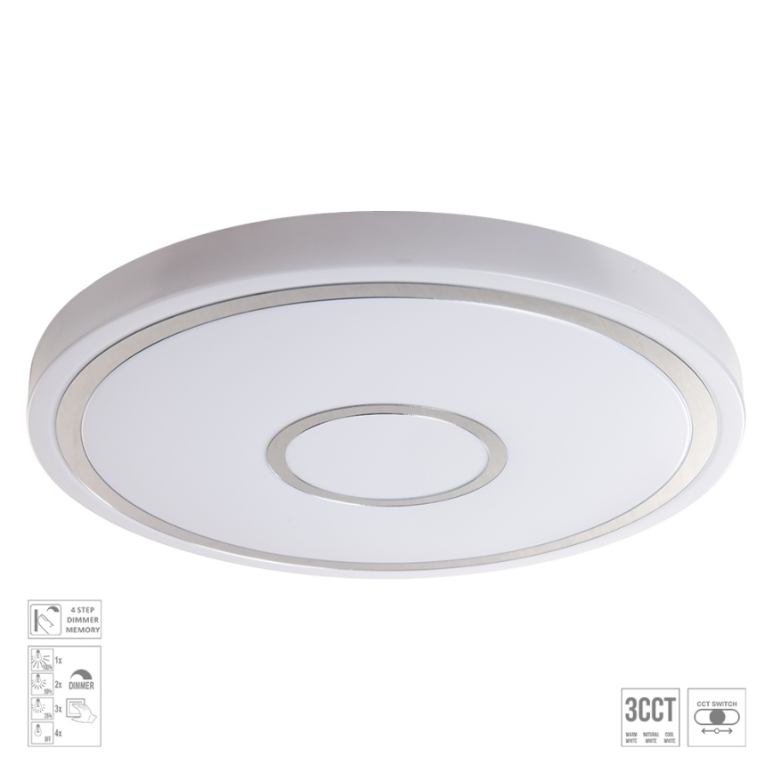 Prezent 71342 - LED Stmívatelné stropní svítidlo MOZAN LED/40W/230V 3000/4000/6500K pr. 48 cm bílá