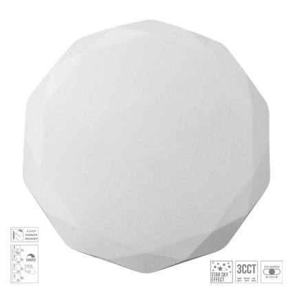 Prezent 71343 - LED Stmívatelné stropní svítidlo IRIDIO LED/40W/230V 3000/4000/6500K pr. 49,5 cm bílá