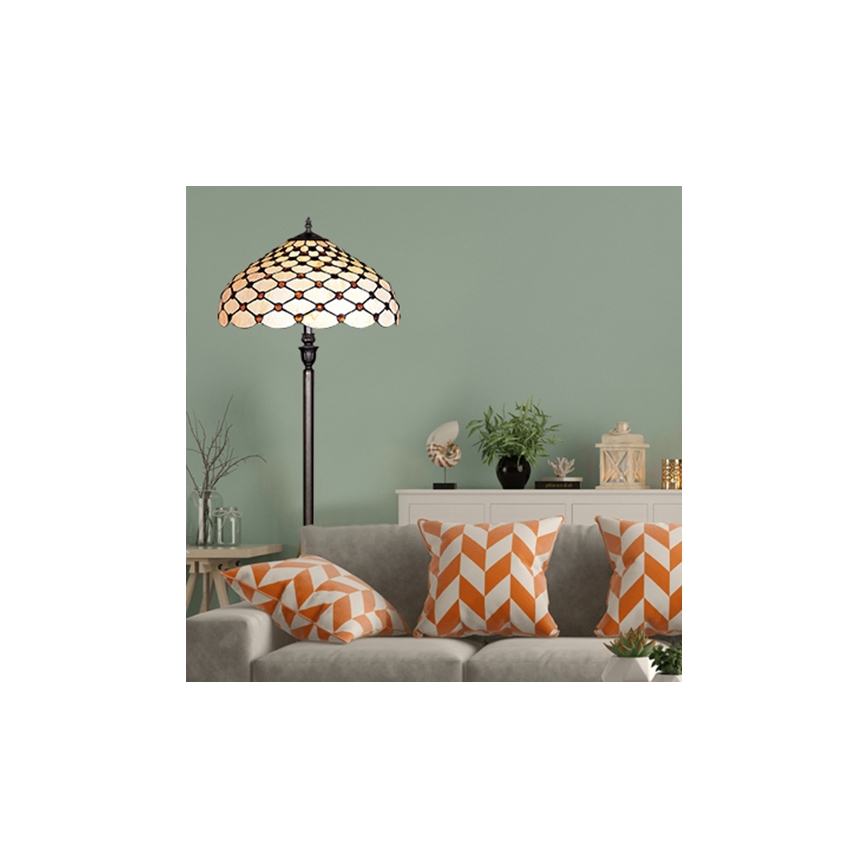 Prezent 76 - Stojací lampa TIFFANY 2xE27/60W