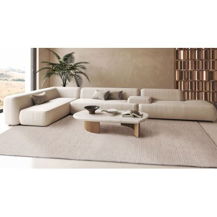 Přírodní koberec FIR WOOL 120x170 cm 2600 g/m2 krémová
