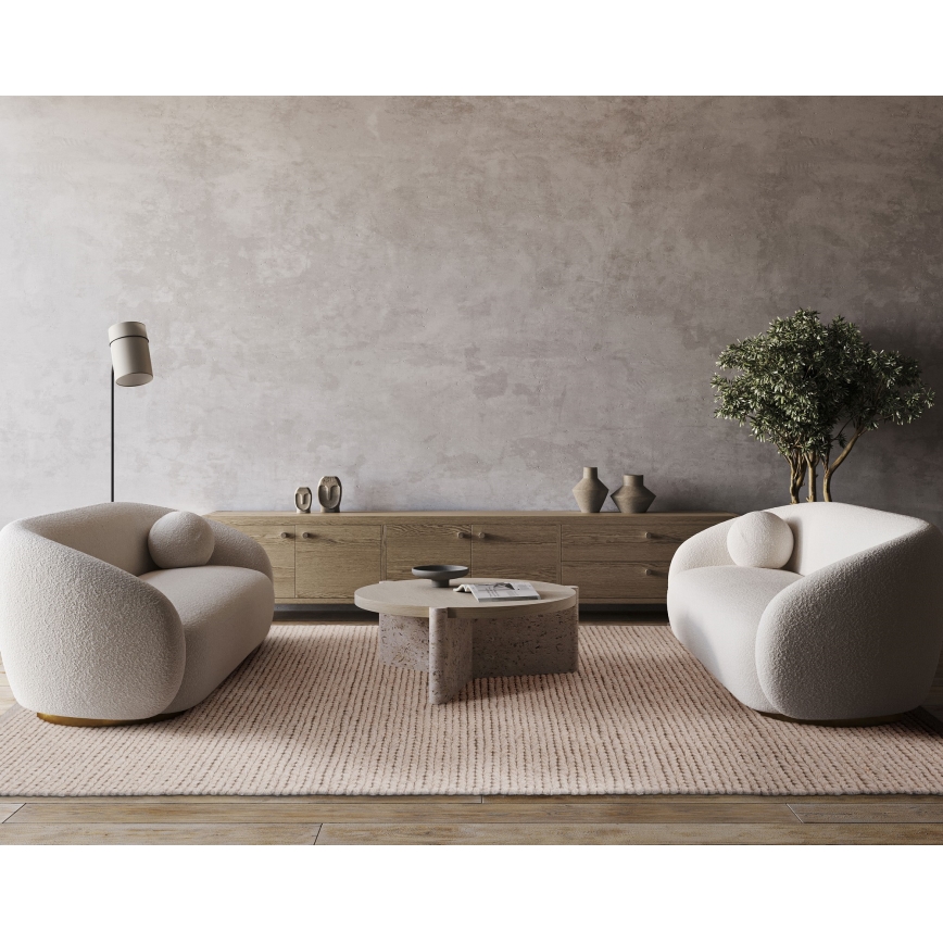 Přírodní koberec FIR WOOL 120x170 cm 2600 g/m2 krémová