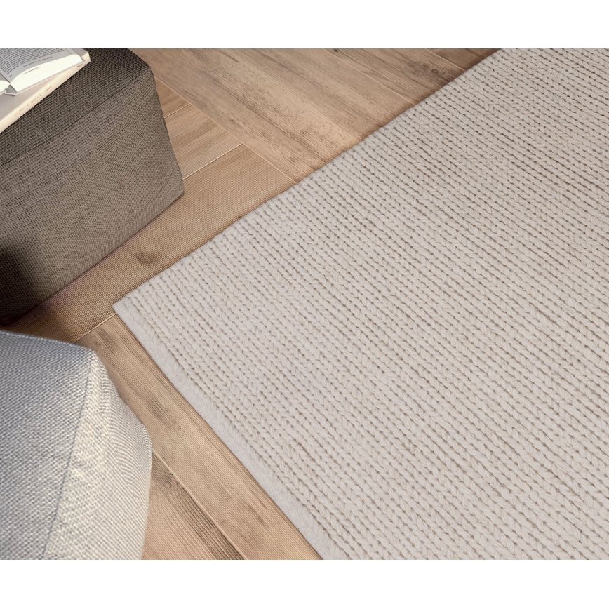 Přírodní koberec FIR WOOL 120x170 cm 2600 g/m2 krémová