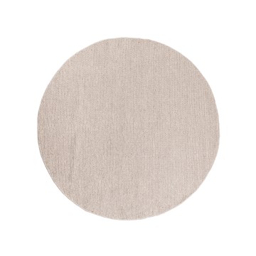 Přírodní kulatý koberec FIR WOOL 160 cm 2600 g/m2 béžová
