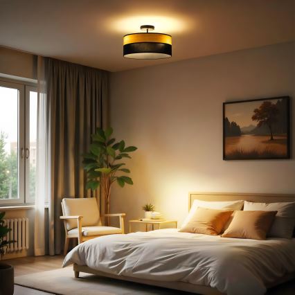 Přisazený lustr ALBA 3xE27/15W/230V pr. 40 cm černá/hnědá