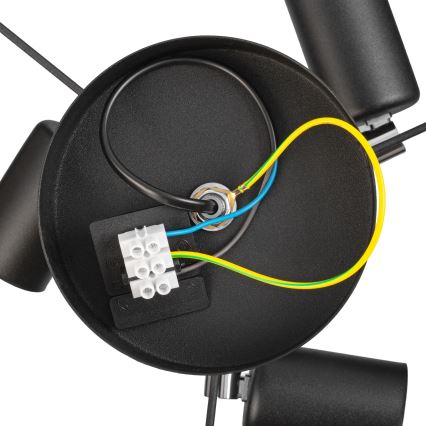 Přisazený lustr ALBA 3xE27/15W/230V pr. 40 cm černá/hnědá