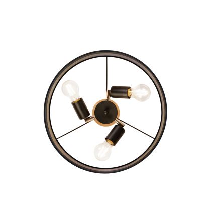 Přisazený lustr ALBA 3xE27/15W/230V pr. 40 cm černá/hnědá