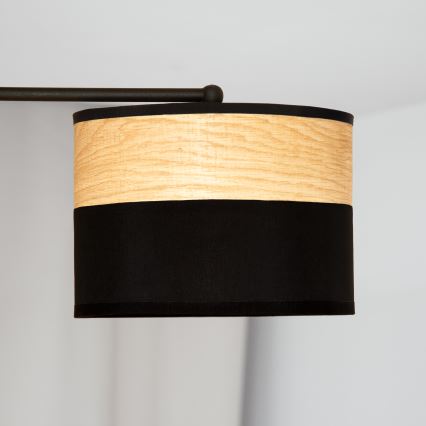 Přisazený lustr ALBA 3xE27/15W/230V pr. 66 cm černá/hnědá