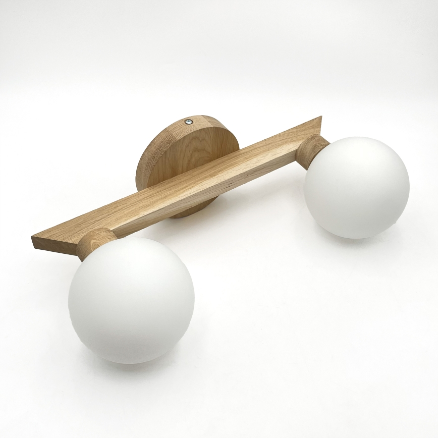 Přisazený lustr ANTONIO 2xG9/5W/230V dub/bílá