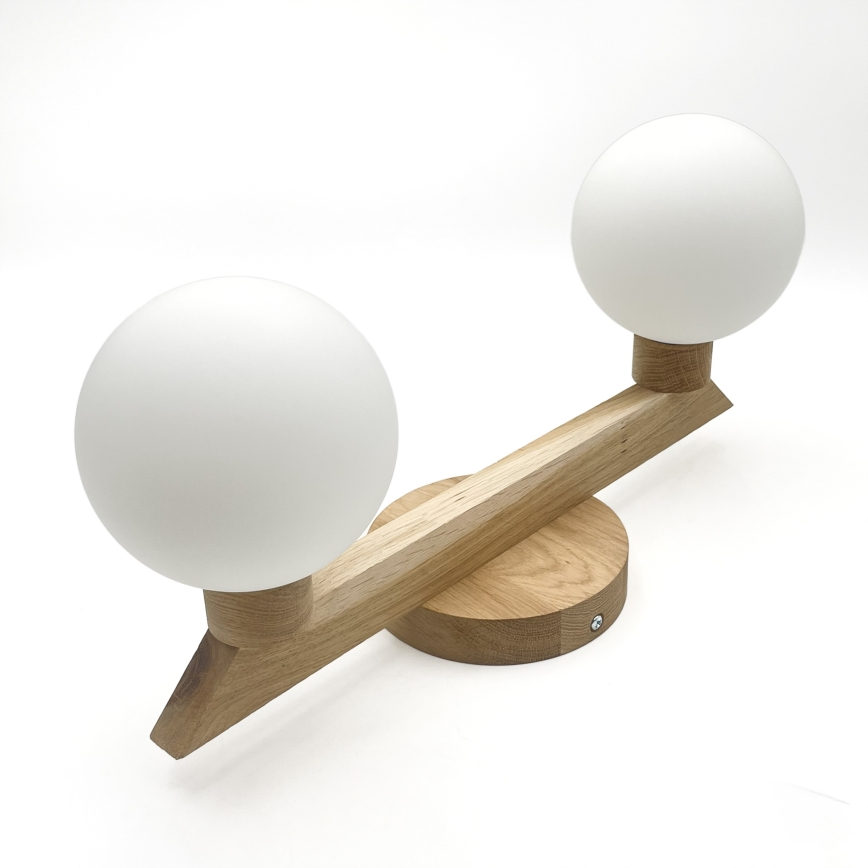 Přisazený lustr ANTONIO 2xG9/5W/230V dub/bílá