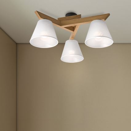 Přisazený lustr ANTONIO 3xE14/40W/230V dub