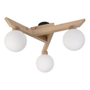 Přisazený lustr ANTONIO 3xG9/5W/230V dub/bílá