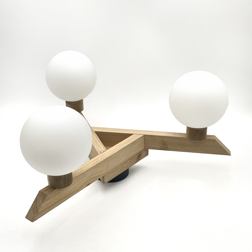 Přisazený lustr ANTONIO 3xG9/5W/230V dub/bílá