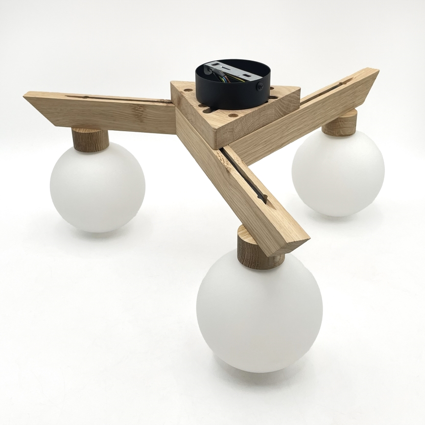 Přisazený lustr ANTONIO 3xG9/5W/230V dub/bílá