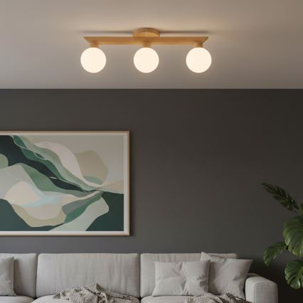 Přisazený lustr ANTONIO 3xG9/5W/230V dub/bílá