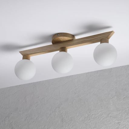 Přisazený lustr ANTONIO 3xG9/5W/230V dub/bílá