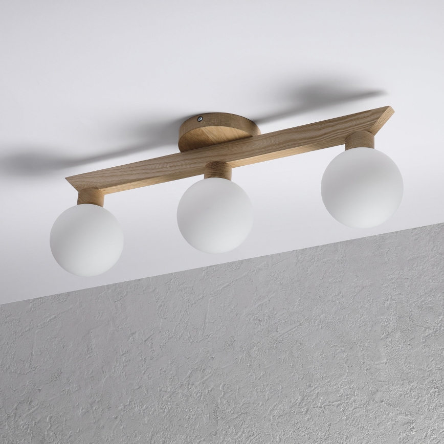 Přisazený lustr ANTONIO 3xG9/5W/230V dub/bílá