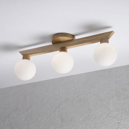 Přisazený lustr ANTONIO 3xG9/5W/230V dub/bílá