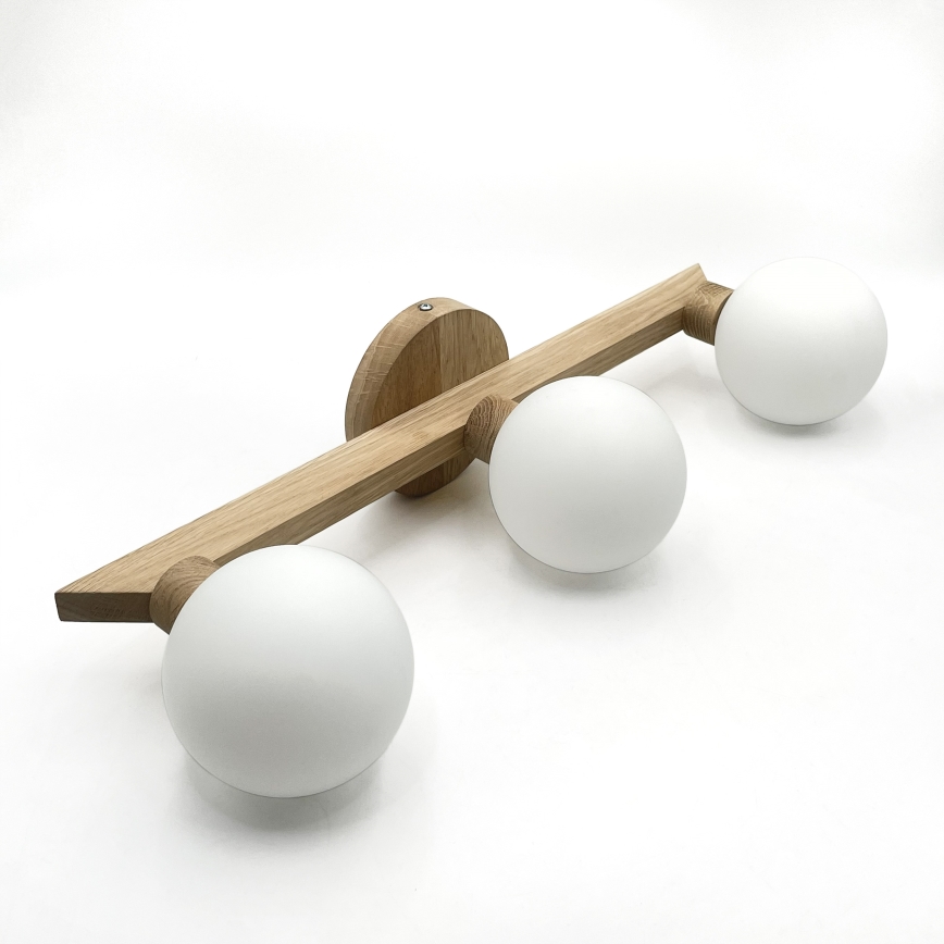 Přisazený lustr ANTONIO 3xG9/5W/230V dub/bílá