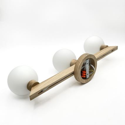 Přisazený lustr ANTONIO 3xG9/5W/230V dub/bílá