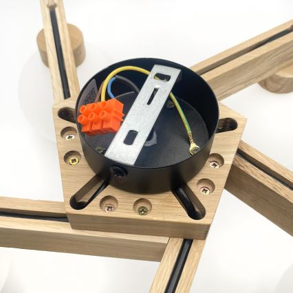 Přisazený lustr ANTONIO 5xG9/5W/230V dub/bílá