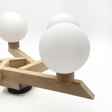 Přisazený lustr ANTONIO 5xG9/5W/230V dub/bílá