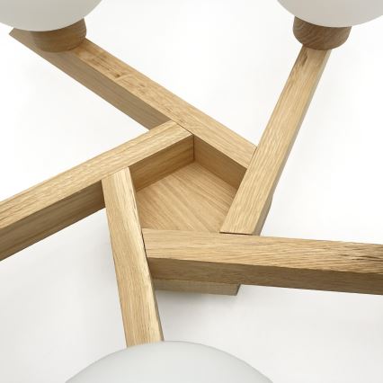 Přisazený lustr ANTONIO 5xG9/5W/230V dub/bílá