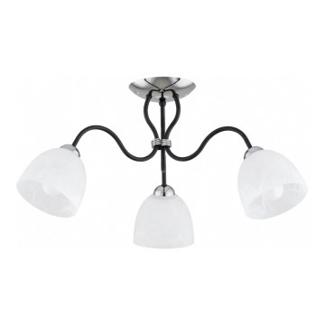 Přisazený lustr ARIEL 3xE27/15W/230V lesklý chrom/černá