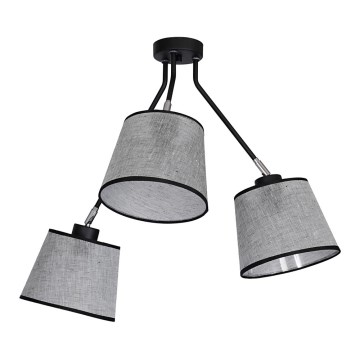 Přisazený lustr ASTA 3xE27/60W/230V černá