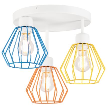 Přisazený lustr AUDREY 3xE27/60W/230V pestrobarevná