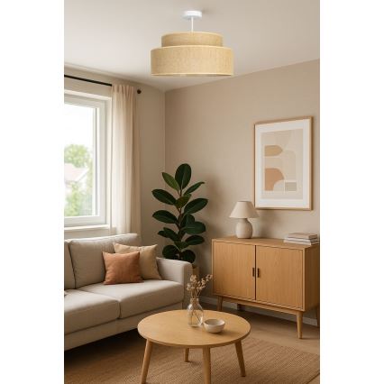 Přisazený lustr BOHO 1xE27/60W/230V béžová