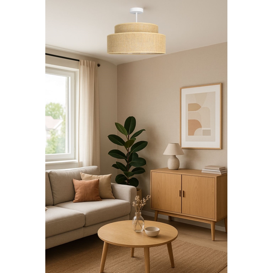 Přisazený lustr BOHO 1xE27/60W/230V béžová