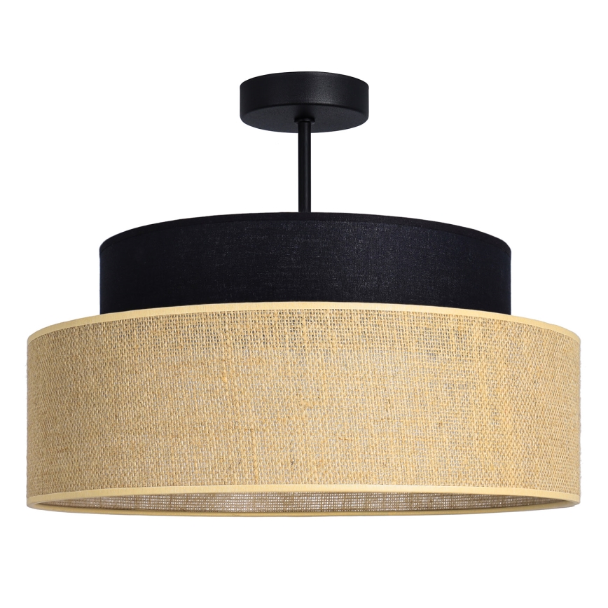 Přisazený lustr BOHO 1xE27/60W/230V černá/béžová
